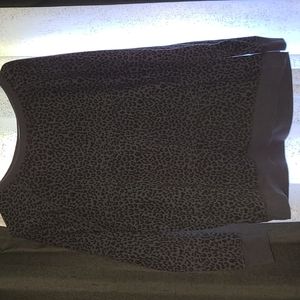 Womens black and gray leopard sweatshirt size L worn once